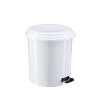 Poubelle plastique 12 L ronde à pédale