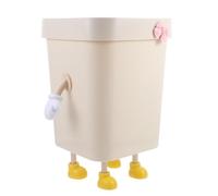 Poubelle Plastique Beige à Accès Pratique pour Bureau et chambre | Style Simple et Moderne, Grand Format pour Papiers, pour Élèves et Travailleurs, Déco Chambre