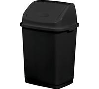 Poubelle plastique Clap Green à couvercle basculant - 10l - noir