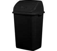 Poubelle plastique Clap Green à couvercle basculant - 50l - noir