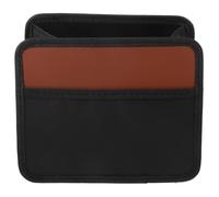 Poubelle Pliable de Camping et Voiture, Conteneur Léger en Tissu Cuir Noir | Rangement Peu Encombrant, Usage Jardin et Auto, Seau Portable, Format Pratique pour Outils et Déchets