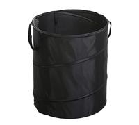 Poubelle pliable, poubelle de jardin, Black | Installation facile pour le stockage pliant, poubelle de jardin, seau rond portable, conteneur de poubelle