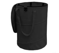 Poubelle pliable pour une utilisation en extérieur - Poubelle portable de camping avec matériau Oxford - Support de déchets pliable pour terrasse et voyage 34 x 40 cm (noir)