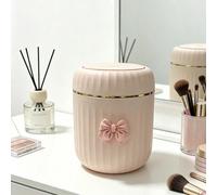Poubelle portable élégante avec décoration de papillon et couvercle, mini poubelle de bureau, corbeille à déchets couverte pour la maison, sans alimentation électrique, convient pour le bureau, le sal