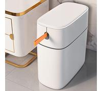 Poubelle, Poubelle 15L Couvercle à Pression sous évier Meuble Cuisine Chambre(/White a)
