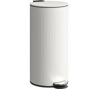 Poubelle - Poubelle à pédale 30 l - Couvercle à fermeture douce - Seau intérieur amovible - Pour cuisine/chambre/bureau - Beige