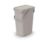 Keden Systema Q Poubelle de tri des déchets avec couvercle et anse Marron clair 12 l