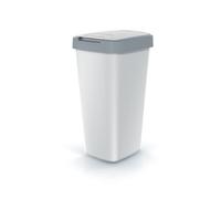 Poubelle poubelle avec couvercle gris 25L poubelle recyclage plastique gris c...