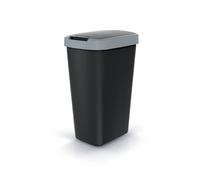 Poubelle Poubelle avec Couvercle Gris 45L Poubelle Recyclage Plastique Noir