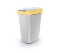 Poubelle poubelle avec couvercle jaune 12L poubelle recyclage plastique gris ...