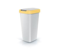 Poubelle poubelle avec couvercle jaune 25L poubelle recyclage plastique gris ...