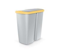 KEDEN Poubelle avec 2 couvercles indépendants 45L Compacta Q duo 48X28X51 cm