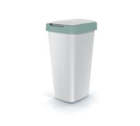 Poubelle poubelle avec couvercle vert 25L poubelle recyclage plastique gris c...