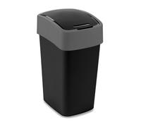 Poubelle Poubelle Conteneur à Déchets avec Couvercle 25 L Noir
