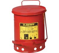 Poubelle pour déchets inflammables et chiffons de nettoyage huileux - homologuée FM / UL, capacité 79L