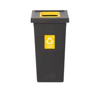 Poubelle pour déchets triés Fit Bin black 75 l, yellow - plastic