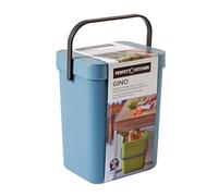 Poubelle pour les déchets organiques à suspendre - collection Gino - 5 L - Bleu pétrole