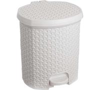 Poubelle pour Salle de Bain Elégante en Plastique 11,5 litres - Blanc