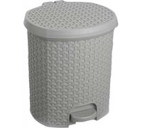 Poubelle pour Salle de Bain Elégante en Plastique 11,5 litres - Gris