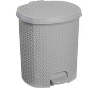 Poubelle pour Salle de Bain Elégante en Plastique 21 litres - Gris