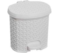 Poubelle pour Salle de Bain Elégante en Plastique 3 litres - Blanc