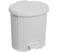 Poubelle pour Salle de Bain Elégante en Plastique 5,5 litres - Blanc