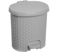 Poubelle pour Salle de Bain Elégante en Plastique 5,5 litres - Gris