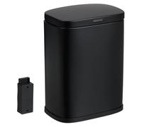 Poubelle pour salle de bain - Suspendue - 3 litres - Système de fermeture douce - Bac intérieur - Métal - Petite taille - Poubelle murale - Noire