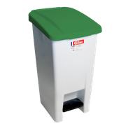 Poubelle professionnelle à pédale 60 L avec couvercle - Vert