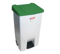 Poubelle professionnelle à pédale 80 L avec couvercle - Vert