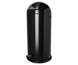 Poubelle professionnelle à pédale en acier 52 litres - Noir