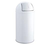 Poubelle professionnelle inox à clapet 30 litres - Blanc