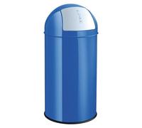 Poubelle professionnelle inox à clapet 30 litres - Bleu