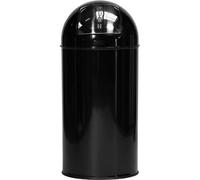 Poubelle Push Acier Noir 40 Litres