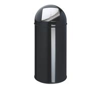 Poubelle Push Can métal noire 40 L