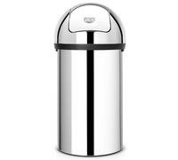 Brabantia Poubelle à poussoir 60 L – Acier brillant (Inox)