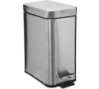 Paris Prix Poubelle rectangulaire 5 Five Simply Smart – Inox 5 L à fermeture douce – Argent