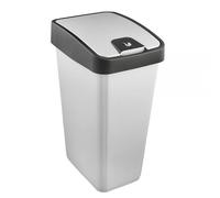 Poubelle Rectangulaire à couvercle basculant 45 litres - Argent