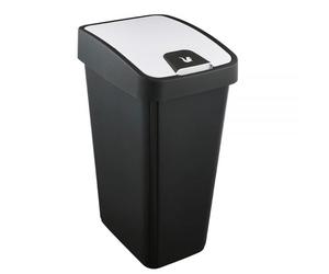 Poubelle Rectangulaire à couvercle basculant 45 litres - Blanc