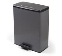 Poubelle rectangulaire Curver de 65 litres, avec couvercle à fermeture douce, pédale large et sac poubelle inclus