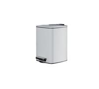 Poubelle rectangulaire de Grande capacité de 25 litres avec Couvercle et pédale, Fermeture Douce, for Cuisine, Salle de Bain, Bureau, Salon Poubelle Cuisine(White)