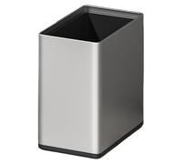 Poubelle rectangulaire en acier inoxydable, à double paroi