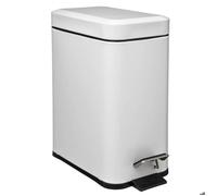 Paris Prix Poubelle rectangulaire 5 five simply smart 5 L inox à fermeture douce Blanc