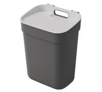 Poubelle recyclage, 10 litres, gris foncé, prête à collecter Curver