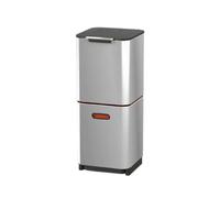 Joseph Joseph - Totem Compact unité de Séparation des Déchets et de Recyclage - 40 litres - Acier Inoxydable, Pierre