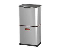 Poubelle recyclage Joseph Joseph Totem Max 60L inox double compartiment