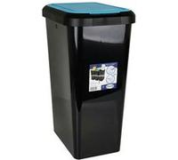 Tontarelli Poubelle de tri Double Ouverture 45 litres (verre, papier, plastique) Bleu