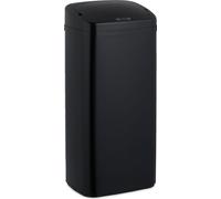 Poubelle Relaxdays avec capteur, 40 l, couvercle électrique, support pour sac poubelle, poubelle de cuisine, poubelle de cuisine, noir