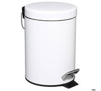 Poubelle ronde métal 3L ""Colorama"" blanc - 5 five simply smart