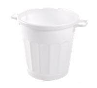 Poubelle ronde tri sélectif 50 L - blanc